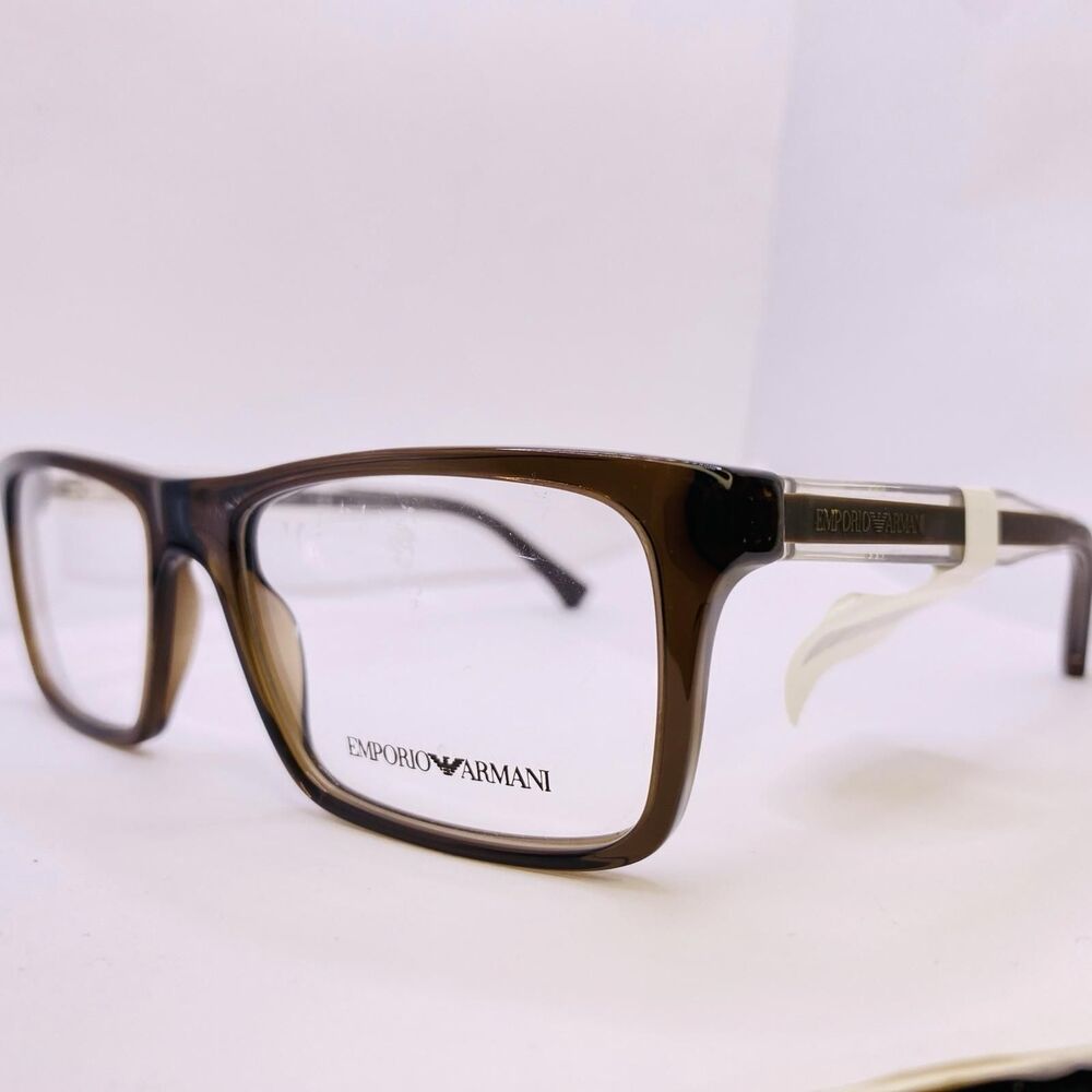 Emporio Armani Eyeglasses Frames EA 3002 5073 53 [] 17 140 MM Matte Brown Rubber